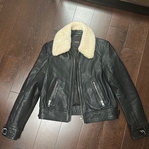 Maje leather biker jacket